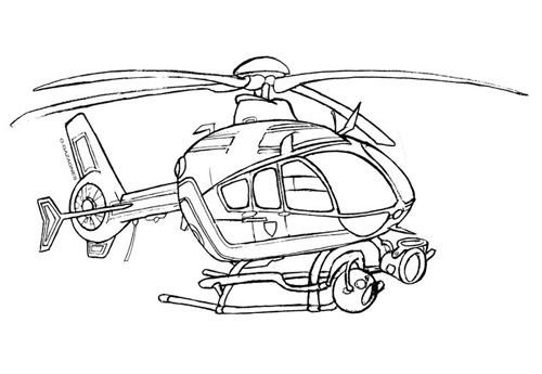 Página para colorir: Helicóptero (Transporte) #136110 - Páginas para Colorir Imprimíveis Gratuitamente