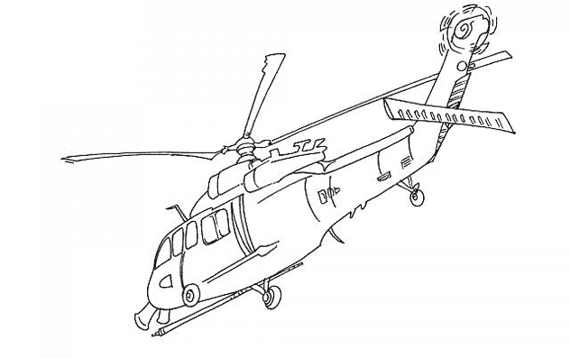 Página para colorir: Helicóptero (Transporte) #136115 - Páginas para Colorir Imprimíveis Gratuitamente