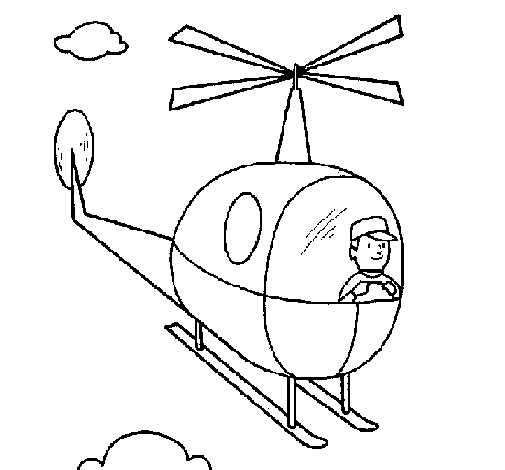 Página para colorir: Helicóptero (Transporte) #136121 - Páginas para Colorir Imprimíveis Gratuitamente