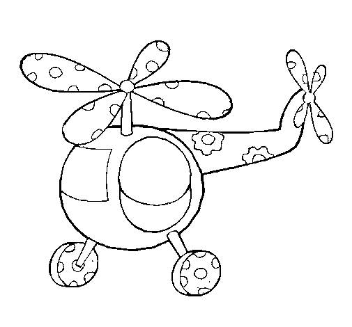 Página para colorir: Helicóptero (Transporte) #136122 - Páginas para Colorir Imprimíveis Gratuitamente