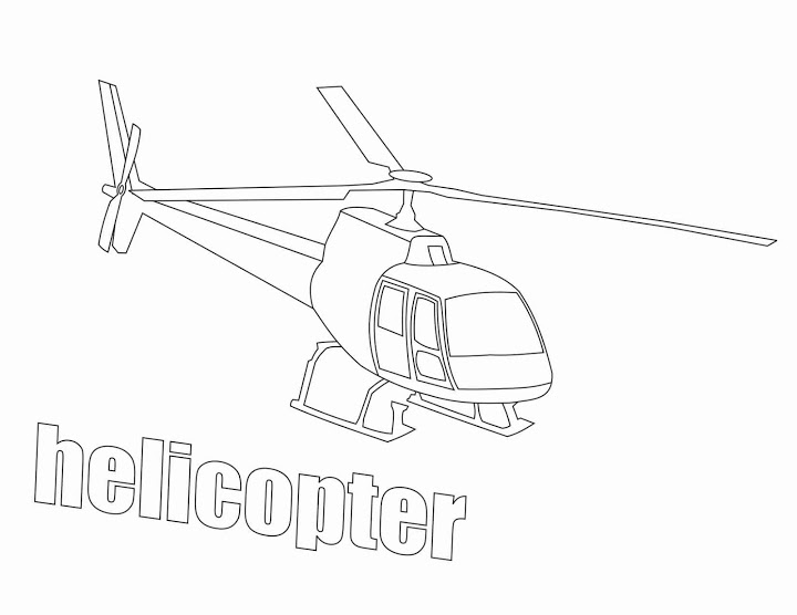 Página para colorir: Helicóptero (Transporte) #136123 - Páginas para Colorir Imprimíveis Gratuitamente