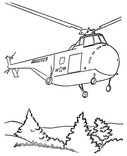 Página para colorir: Helicóptero (Transporte) #136135 - Páginas para Colorir Imprimíveis Gratuitamente