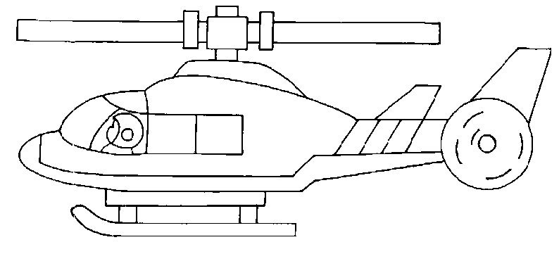 Página para colorir: Helicóptero (Transporte) #136142 - Páginas para Colorir Imprimíveis Gratuitamente