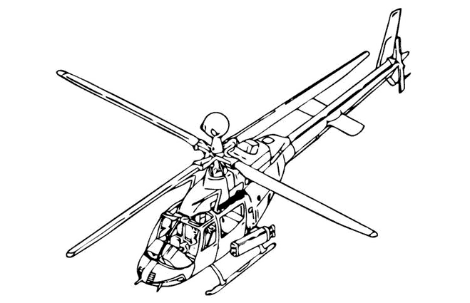 Página para colorir: Helicóptero (Transporte) #136145 - Páginas para Colorir Imprimíveis Gratuitamente