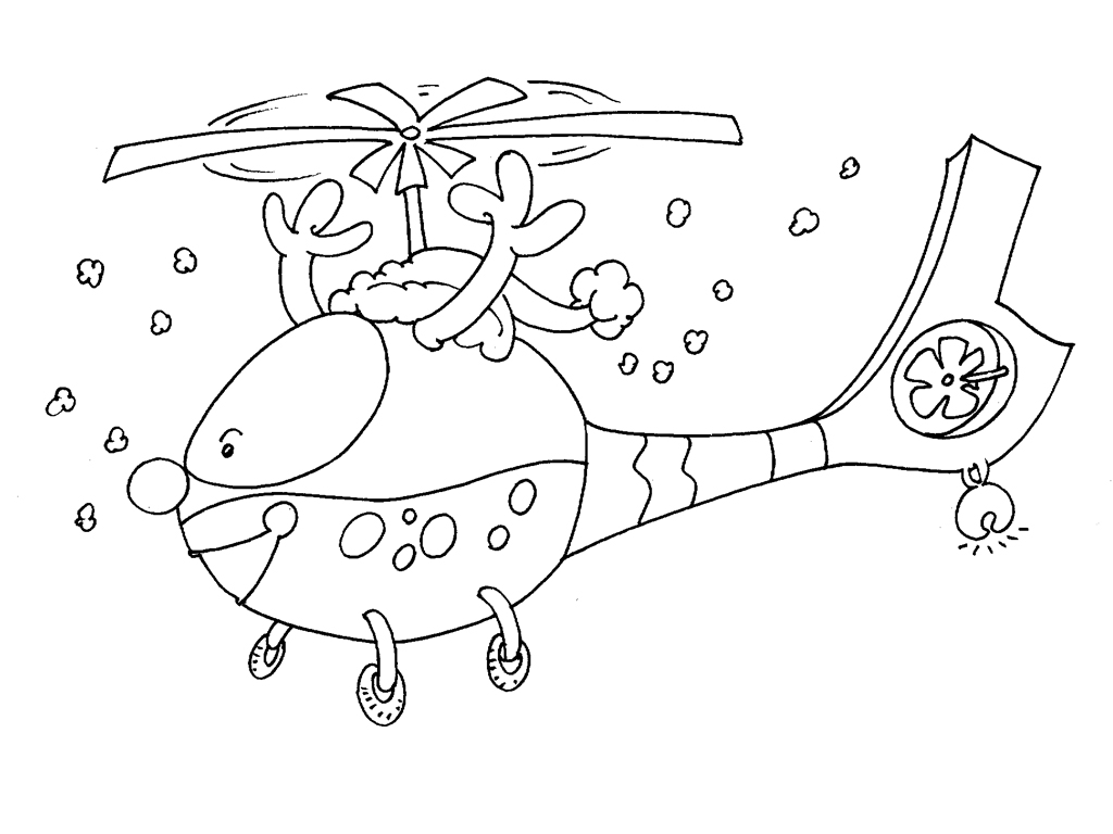 Página para colorir: Helicóptero (Transporte) #136152 - Páginas para Colorir Imprimíveis Gratuitamente
