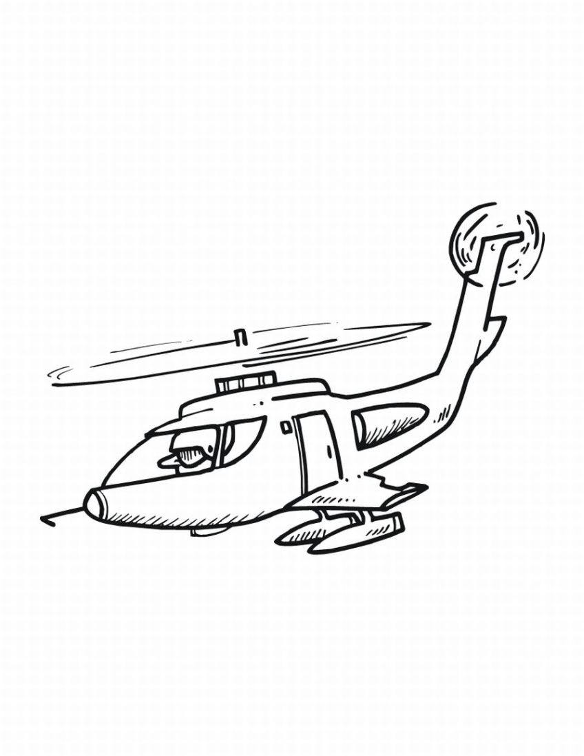 Página para colorir: Helicóptero (Transporte) #136171 - Páginas para Colorir Imprimíveis Gratuitamente