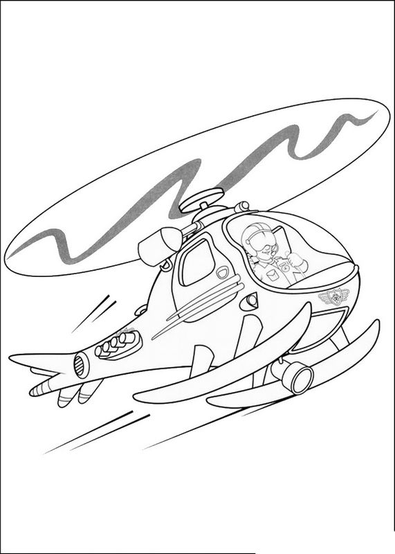 Página para colorir: Helicóptero (Transporte) #136191 - Páginas para Colorir Imprimíveis Gratuitamente