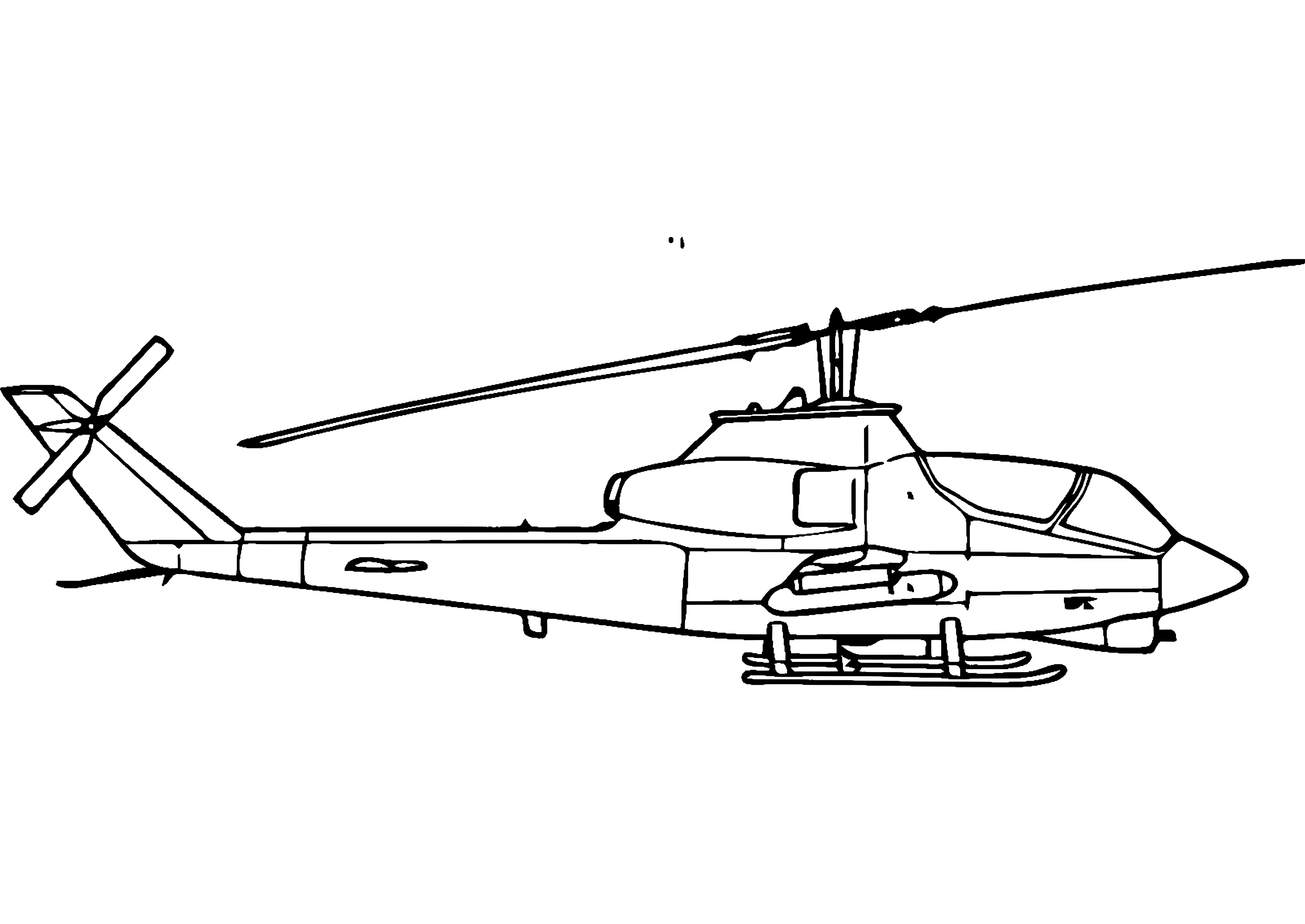 Página para colorir: Helicóptero (Transporte) #136212 - Páginas para Colorir Imprimíveis Gratuitamente
