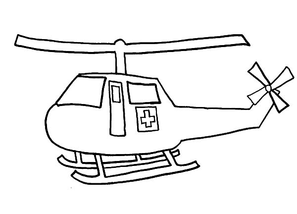 Página para colorir: Helicóptero (Transporte) #136219 - Páginas para Colorir Imprimíveis Gratuitamente