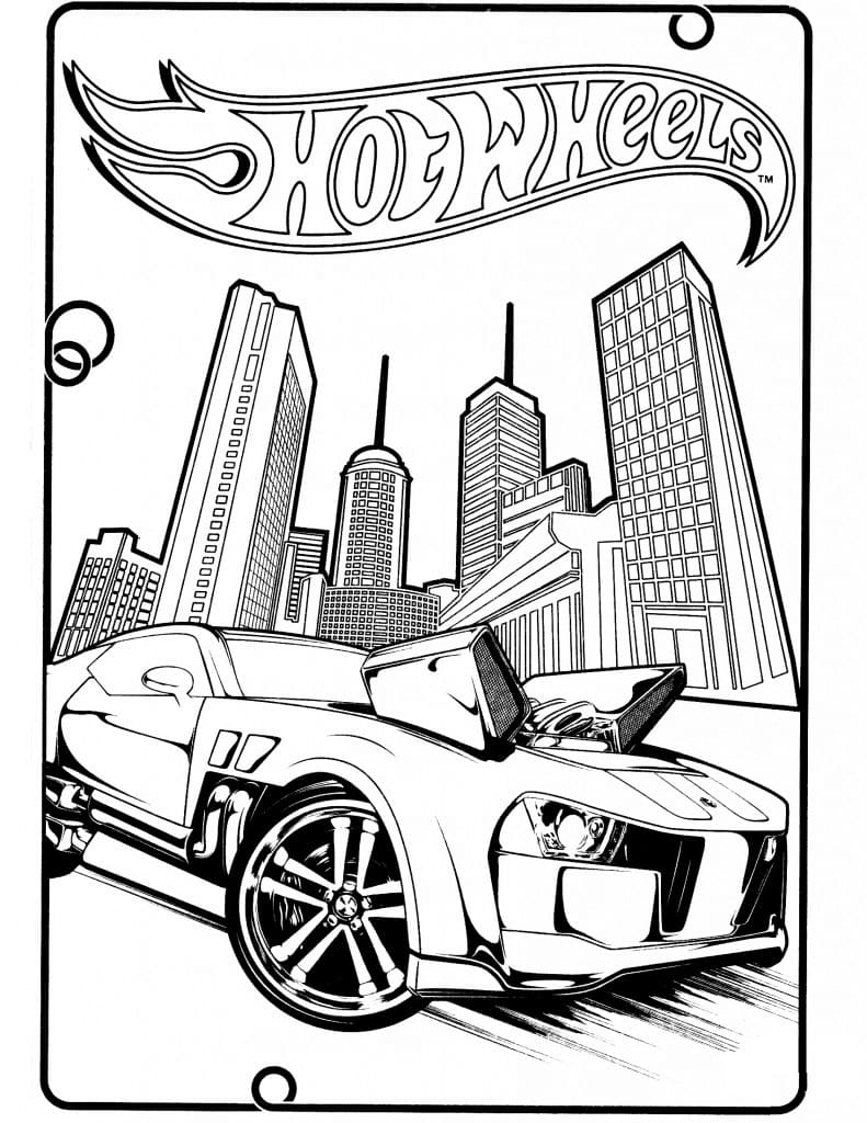 Desenho gratuito Hot Wheels #174763 da colecao Transporte para imprimir