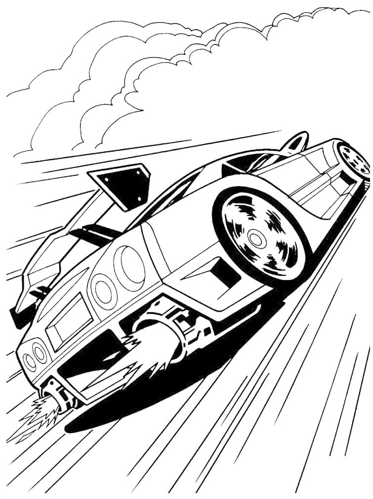 Desenho gratuito Hot Wheels #174764 da colecao Transporte para imprimir