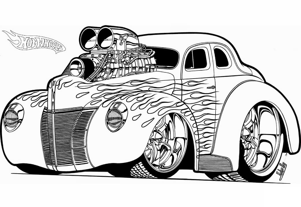 Desenho gratuito Hot Wheels #174767 da colecao Transporte para imprimir
