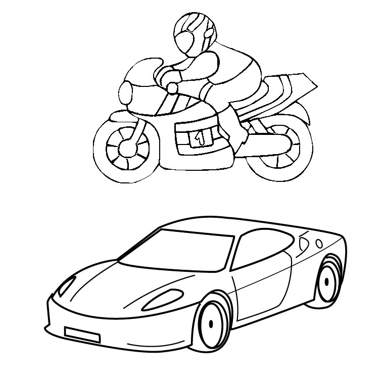 Página para colorir: moto (Transporte) #136264 - Páginas para Colorir Imprimíveis Gratuitamente