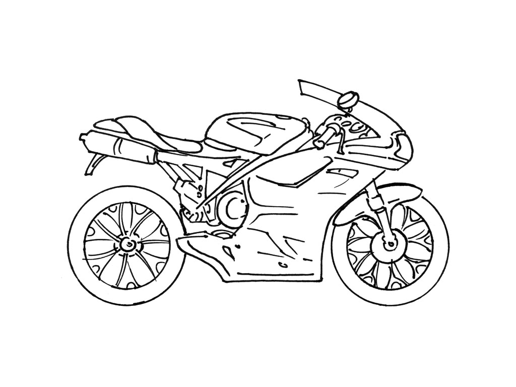 Página para colorir: moto (Transporte) #136273 - Páginas para Colorir Imprimíveis Gratuitamente