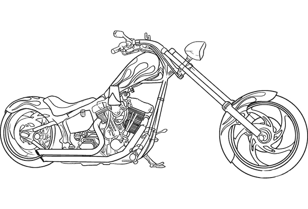Página para colorir: moto (Transporte) #136277 - Páginas para Colorir Imprimíveis Gratuitamente