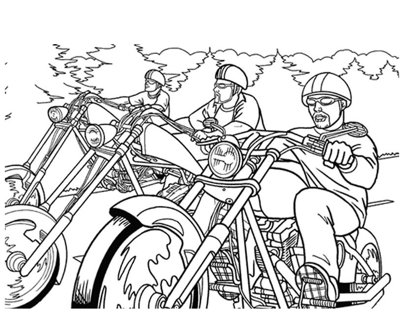 Página para colorir: moto (Transporte) #136338 - Páginas para Colorir Imprimíveis Gratuitamente