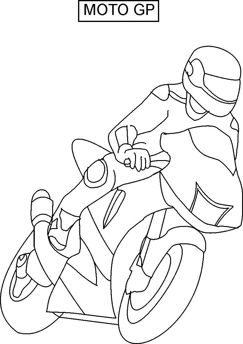 Desenho para Colorir – Transporte Moto - Aula Pronta