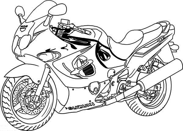 Desenhos de moto para colorir