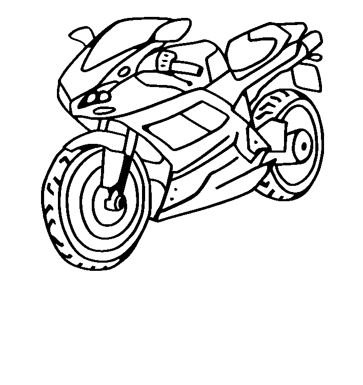 Página para colorir: Motocicleta (Transporte) #136305 - Páginas para Colorir Imprimíveis Gratuitamente