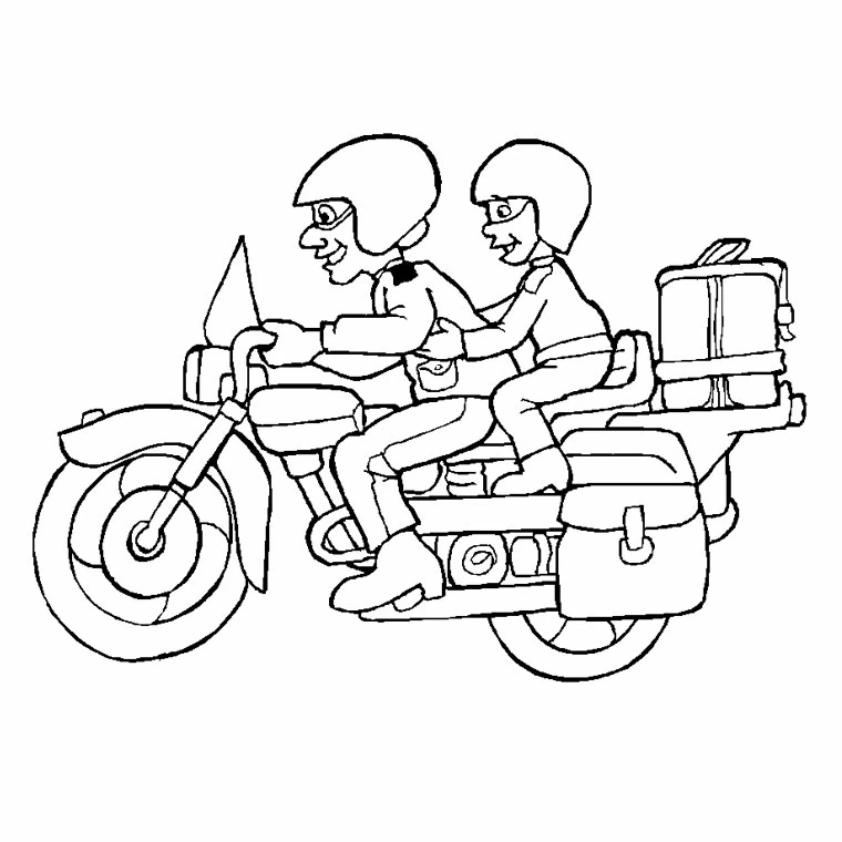 Página para colorir: Motocicleta (Transporte) #136360 - Páginas para Colorir Imprimíveis Gratuitamente