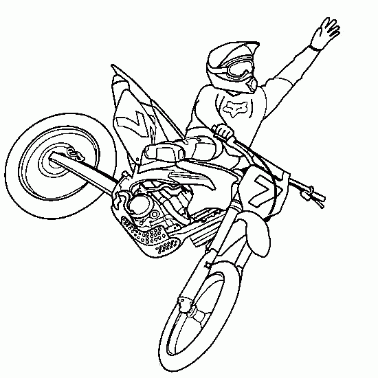 Página para colorir: motocross (Transporte) #136498 - Páginas para Colorir Imprimíveis Gratuitamente