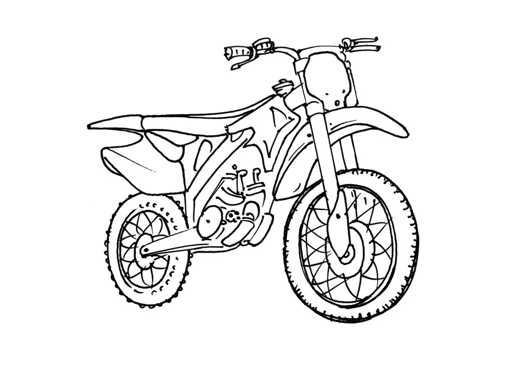 Desenhos para colorir de desenho de praticantes de motocross para