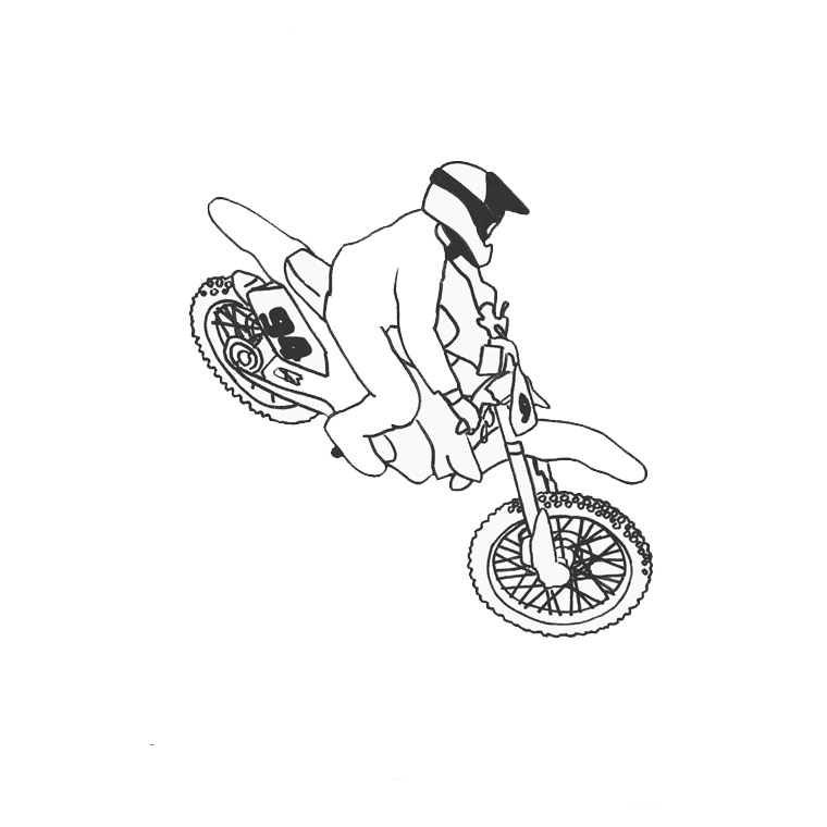 Desenhos para colorir de desenho de praticantes de motocross para