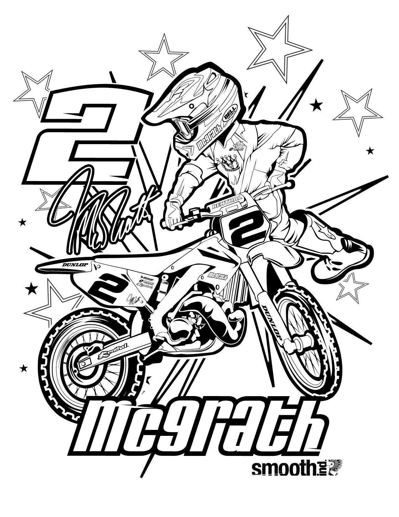 Desenhos para colorir de desenho de praticantes de motocross para