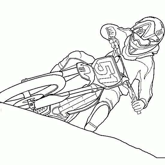 Desenhos para colorir de desenho de uma corrida de moto esportiva para  colorir 