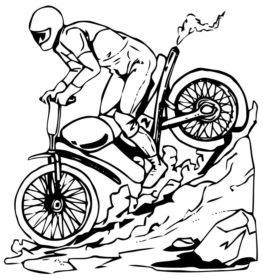 Desenhos para colorir de desenho de praticantes de motocross para