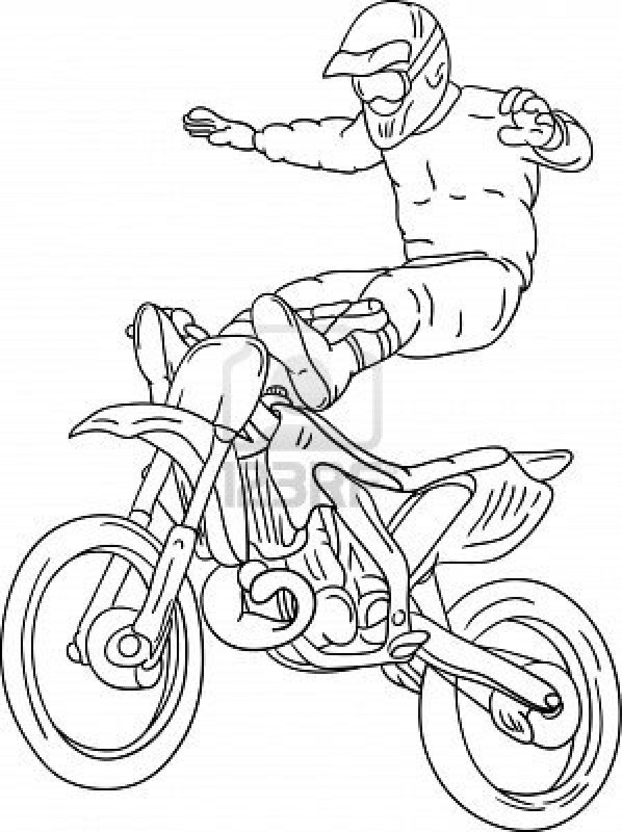 Página para colorir: motocross (Transporte) #136517 - Páginas para Colorir Imprimíveis Gratuitamente