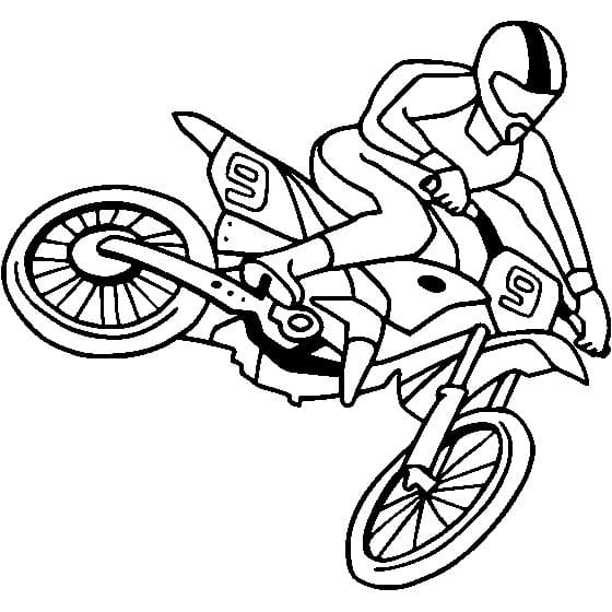 Ilustração de Motocross #209989 para colorir, parte da coleção Transporte