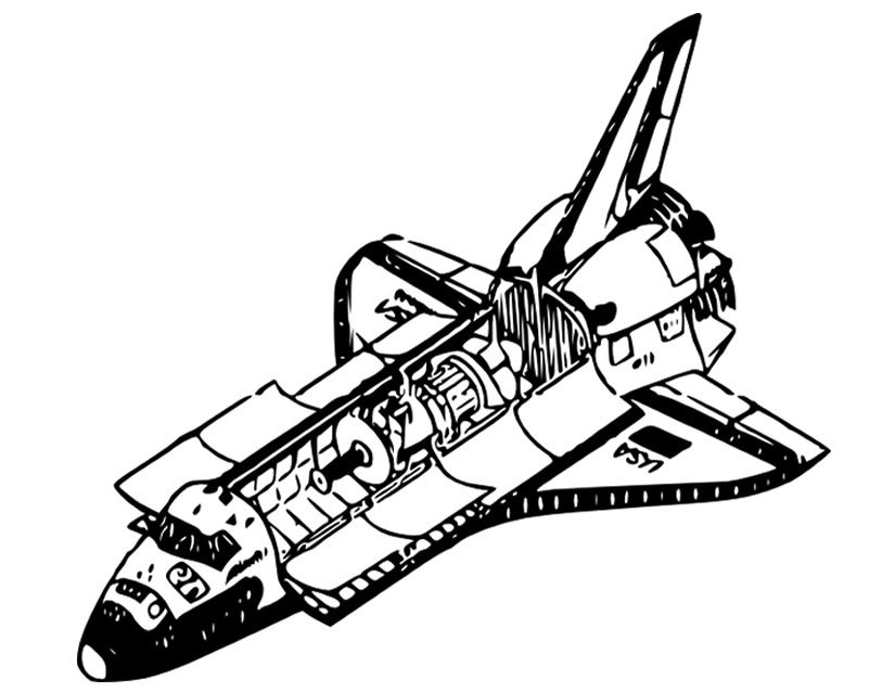 Página para colorir: Nave espacial (Transporte) #140323 - Páginas para Colorir Imprimíveis Gratuitamente