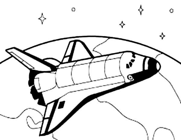 Página para colorir: Nave espacial (Transporte) #140452 - Páginas para Colorir Imprimíveis Gratuitamente