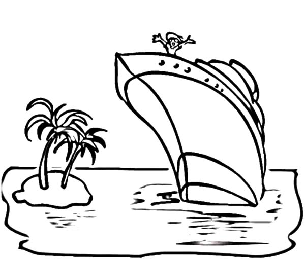 Página para colorir: Navio de Cruzeiro (Transporte) #140896 - Páginas para Colorir Imprimíveis Gratuitamente