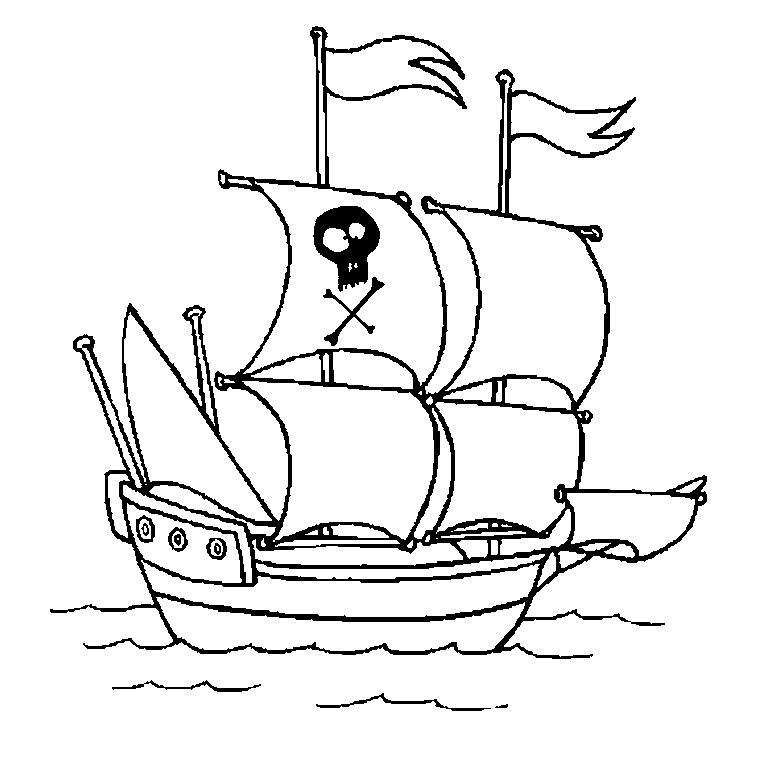 Página para colorir: Navio pirata (Transporte) #138204 - Páginas para Colorir Imprimíveis Gratuitamente