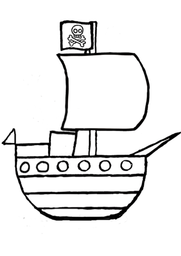 Página para colorir: Navio pirata (Transporte) #138210 - Páginas para Colorir Imprimíveis Gratuitamente