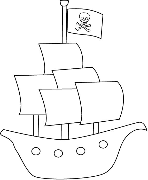 Página para colorir: Navio pirata (Transporte) #138216 - Páginas para Colorir Imprimíveis Gratuitamente