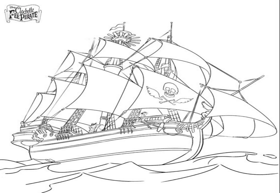 Página para colorir: Navio pirata (Transporte) #138241 - Páginas para Colorir Imprimíveis Gratuitamente