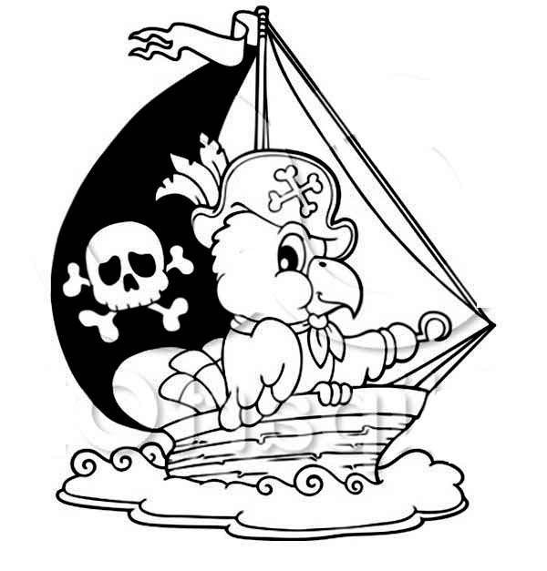 Página para colorir: Navio pirata (Transporte) #138255 - Páginas para Colorir Imprimíveis Gratuitamente