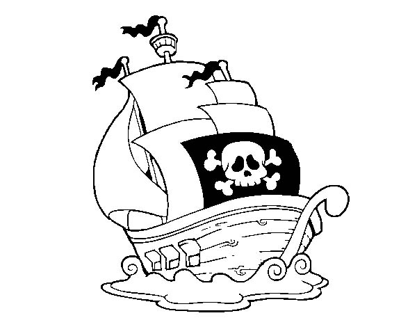 Página para colorir: Navio pirata (Transporte) #138273 - Páginas para Colorir Imprimíveis Gratuitamente
