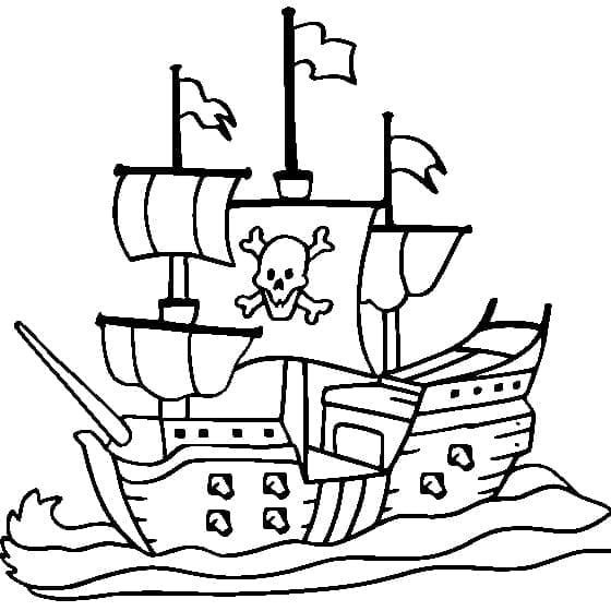 Desenho gratuito Navio Pirata #184826 da colecao Transporte para imprimir
