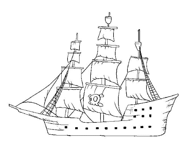 Desenho gratuito Navio Pirata #184832 da colecao Transporte para imprimir