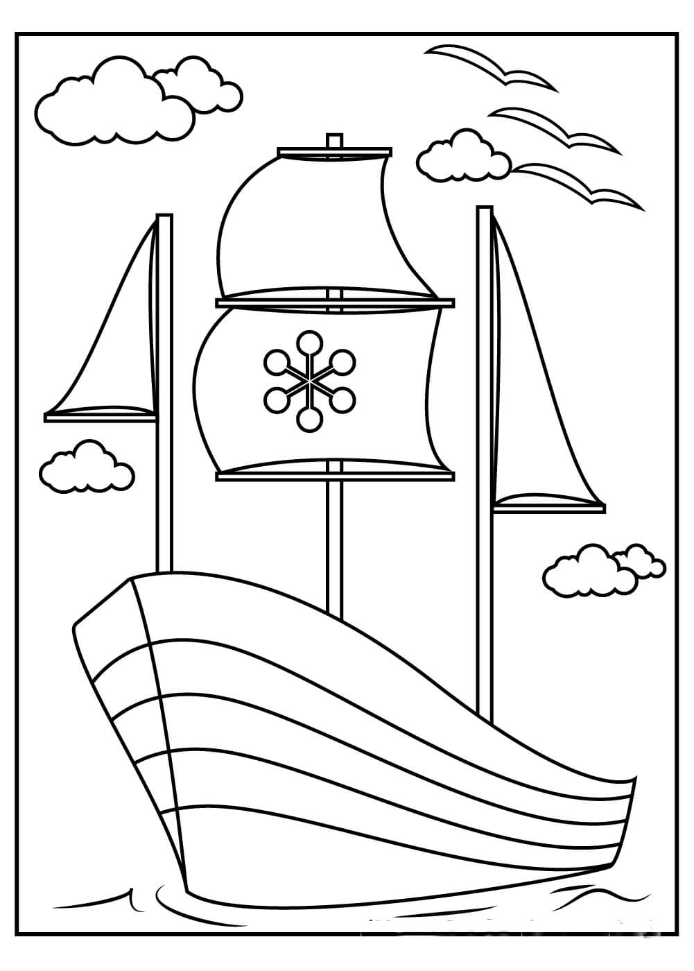 Desenho gratuito Navios e Barcos #171583 da colecao Transporte para imprimir