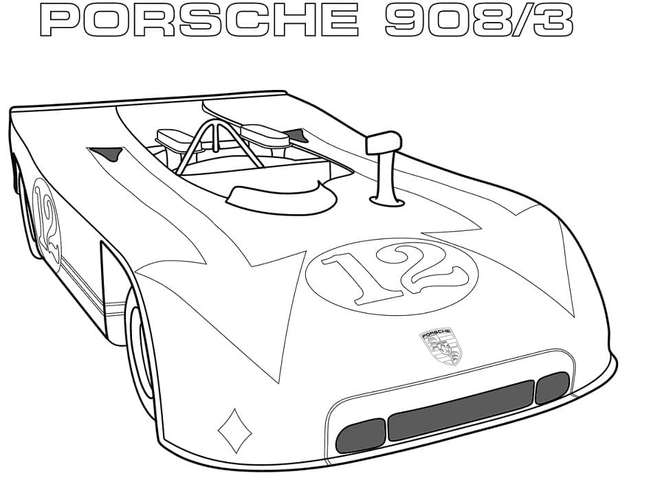 Desenho gratuito Porsche #174254 da colecao Transporte para imprimir