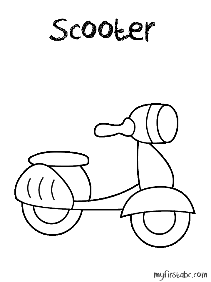 Página para colorir: Scooter (Transporte) #139543 - Páginas para Colorir Imprimíveis Gratuitamente