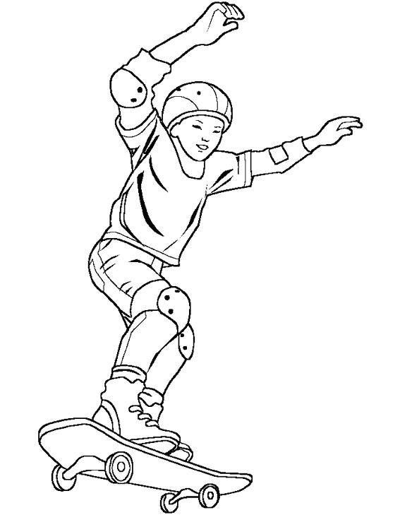 Página para colorir: Skate / Skate (Transporte) #139296 - Páginas para Colorir Imprimíveis Gratuitamente