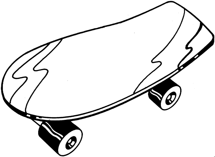 Página para colorir: Skate / Skate (Transporte) #139308 - Páginas para Colorir Imprimíveis Gratuitamente