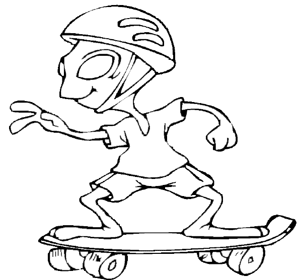 Página para colorir: Skate / Skate (Transporte) #139333 - Páginas para Colorir Imprimíveis Gratuitamente