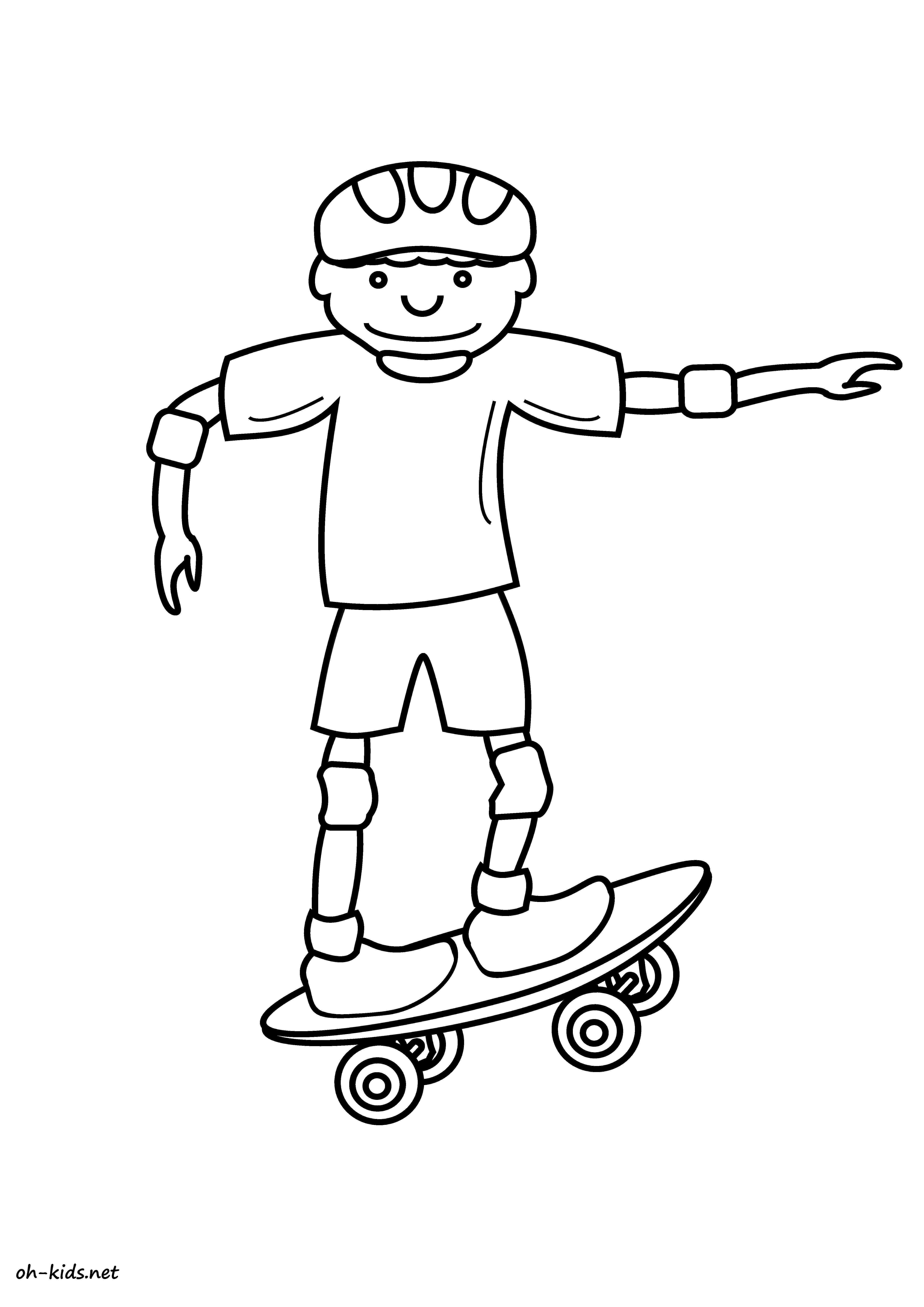 Página para colorir: Skate / Skate (Transporte) #139347 - Páginas para Colorir Imprimíveis Gratuitamente